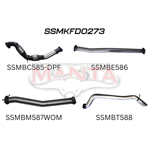 Ford PX2 & PX3 Ranger 3.2L Turbo Back With Cat & Without Muffler product image