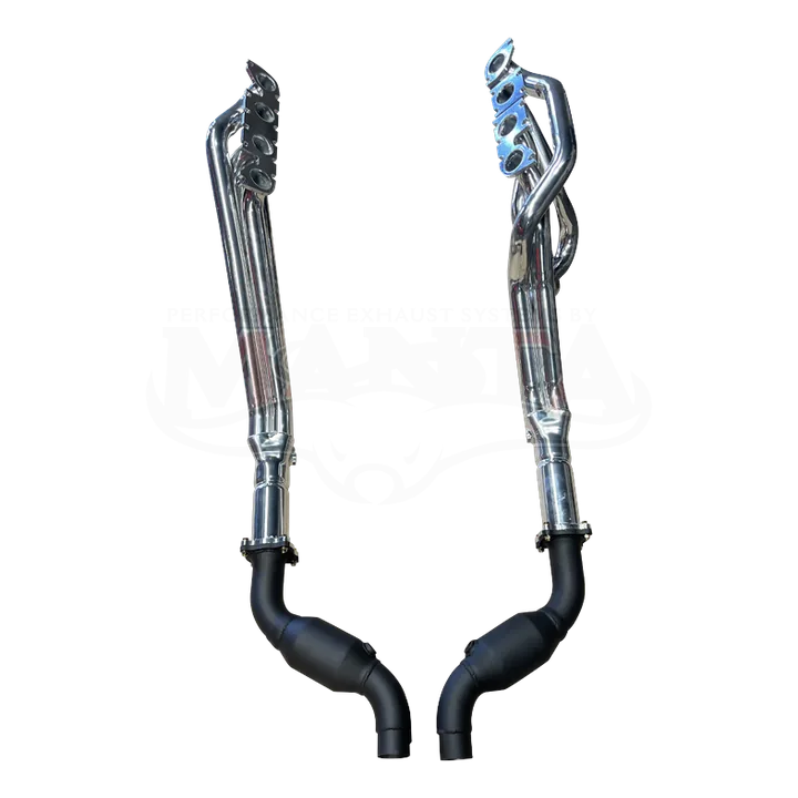Mustang 5.0L V8 FM, FN, FO, 1 7/8" HPC Coated Extractors And Cats, To Bolt To Factory Exhaust System product image