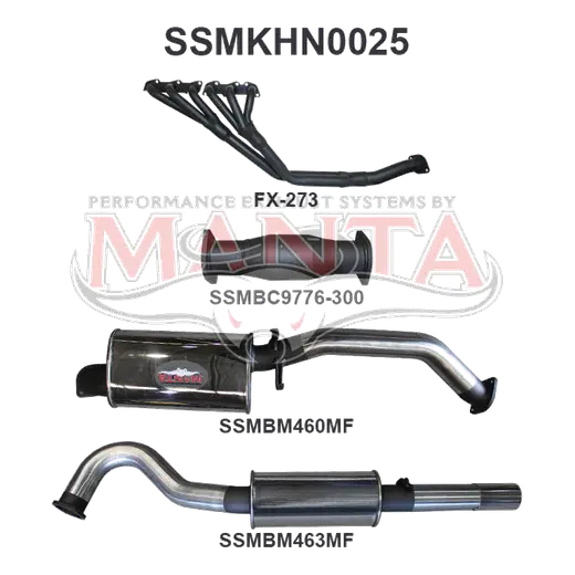 Holden Commodore VL Commodore 3.0L 6 Cylinder 3in With Extractors Muffler/Muffler product image