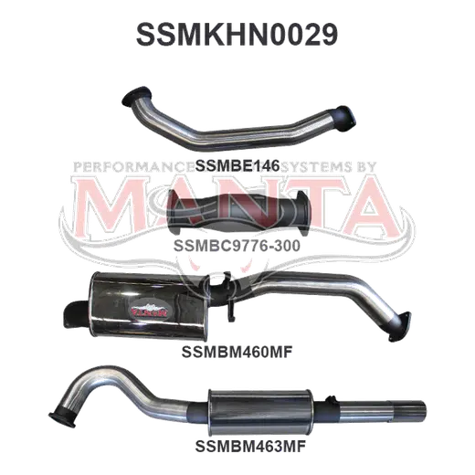 Holden Commodore VL Commodore Turbo 3.0L 3in T/Back Muffler/Muffler product image