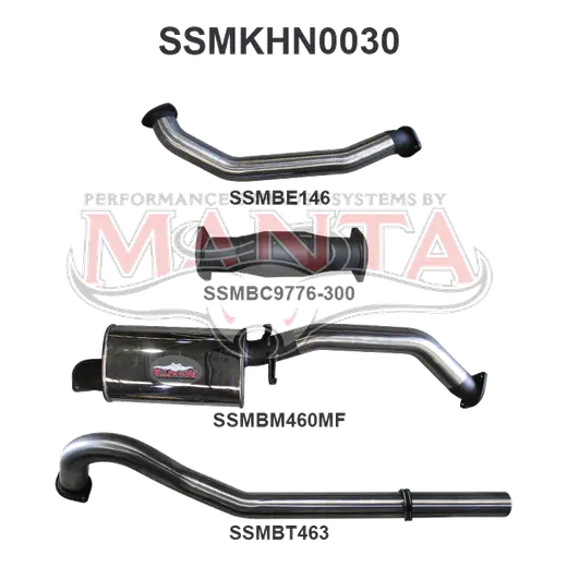 Holden Commodore VL Commodore Turbo 3.0L 3in T/Back Muffler/Tailpipe product image