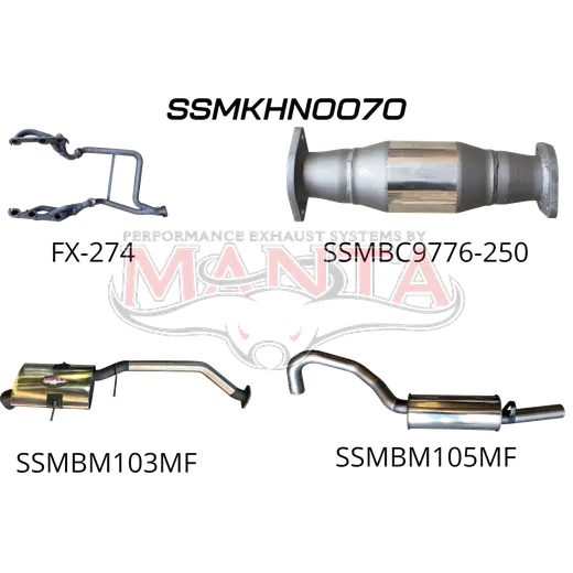 Holden Commodore VG VP VR V6 Ute 2.5in With Extractors Muffler/Muffler product image