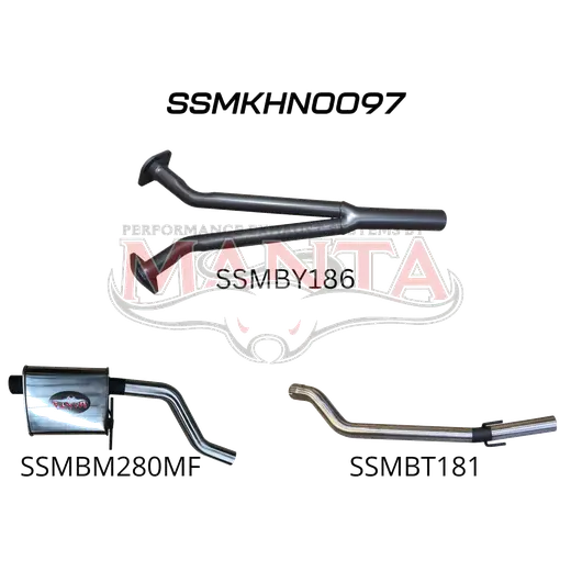Holden Commodore VZ V6 Sedan Ute Wagon 2.5in Catback Muffler/Tailpipe product image