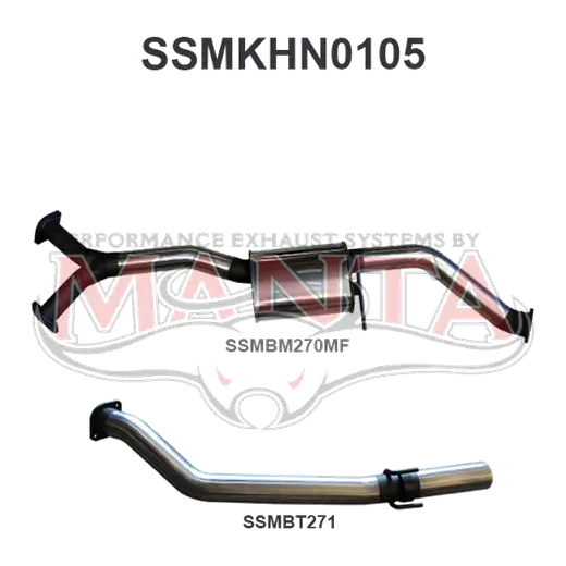Holden Commodore VZ V6 Sedan 3in Catback Muffler/Tailpipe product image
