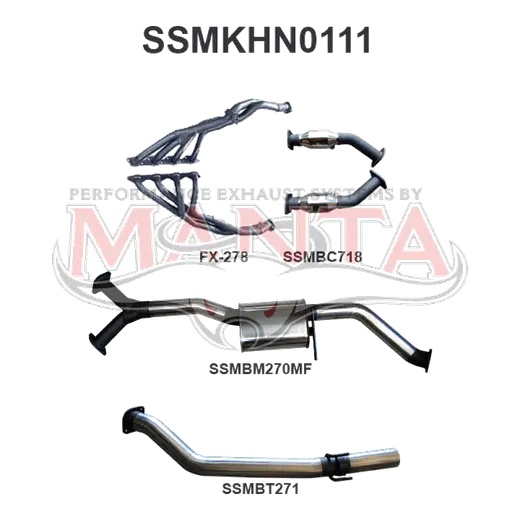 Holden Commodore VT - 5L Sedan 3in Single With Extractors Muffler/Tailpipe product image