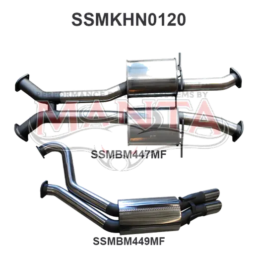 Holden Commodore VT - VZ V8 Sedan 3in Dual Catback Muffler/Muffler product image