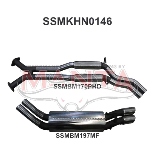 Holden VX VY V8 Monaro 2.5in Dual Catback Hotdog/Muffler product image