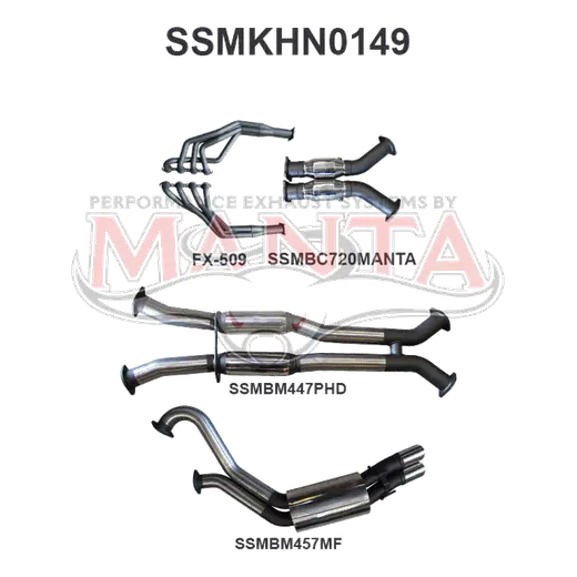 Holden VX VY Monaro 3in Dual With 1 7/8 in Extractors Hotdog/Muffler product image