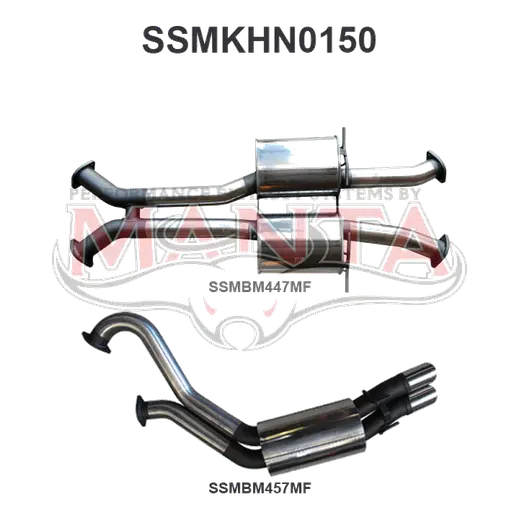 Holden VX VY Monaro 3in Dual Catback Muffler/Muffler product image