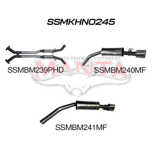 Holden Commodore VU VY VZ V8 Ute 2.5in L & R Catback Hotdog/Muffler product image