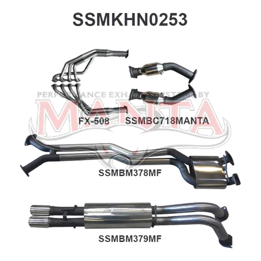 Holden Commodore VY VZ V8 1 ton 2.5in Dual With Extractors Muffler/Muffler product image