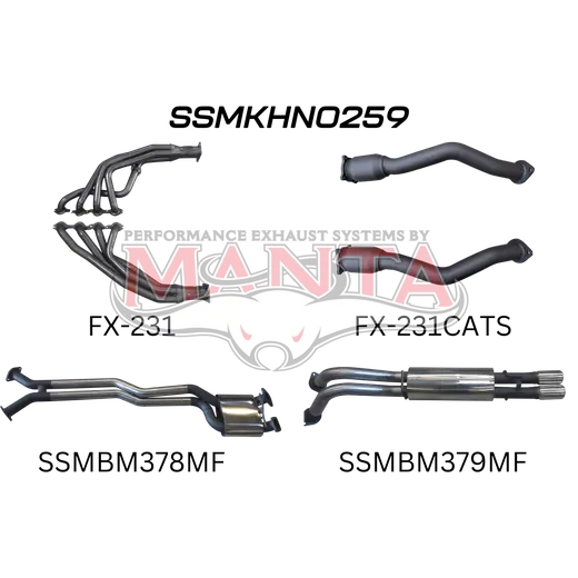 Holden Commodore VY VZ V8 AWD Ute 2.5in Dual With Extractors Muffler/Muffler product image