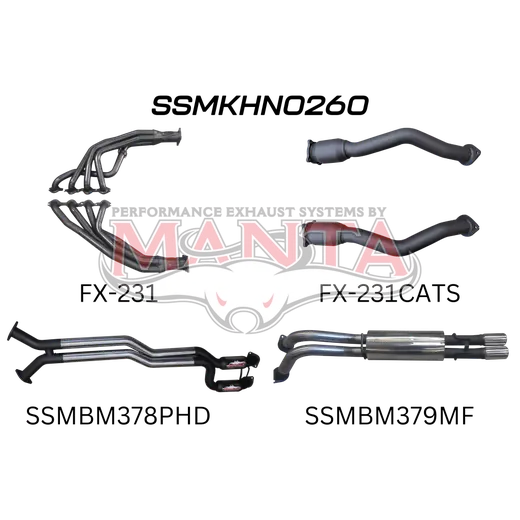 Holden Commodore VY VZ V8 AWD Ute 2.5in Dual With Extractors Hotdog/Muffler product image
