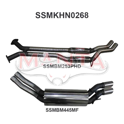 Holden Commodore VY VZ V8 AWD Wagon 2.5in Dual Catback PH/Muffler product image