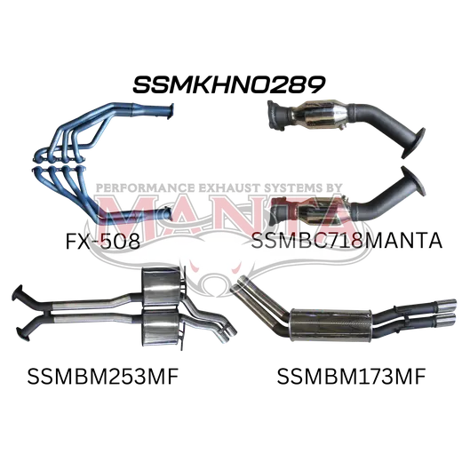 Holden WH Statesman V8 2.5in Dual With Extractors Muffler/Muffler product image