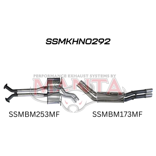 Holden WH Statesman V8 2.5in Dual Catback Muffler/Muffler product image