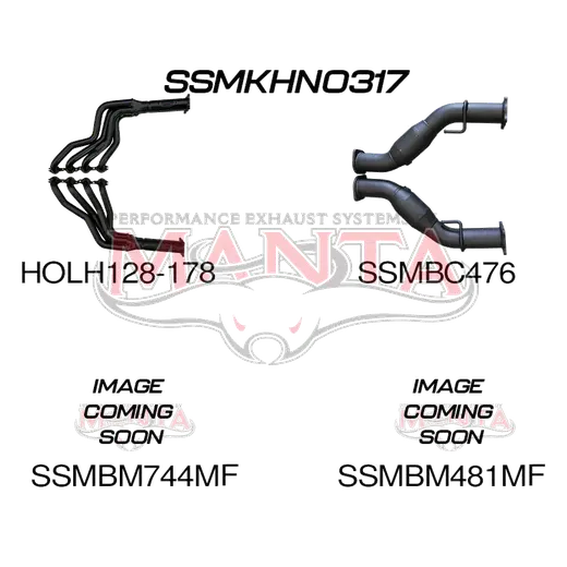 Holden WM/WN Statesman Caprice 3in Dual With 1 7/8in Extractor Muffler/Mufflers product image