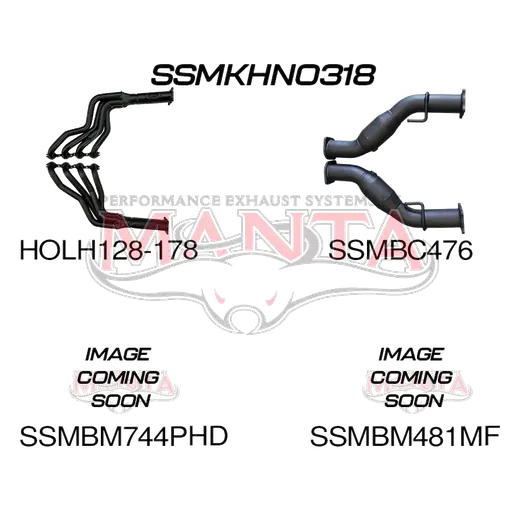 Holden WM/WN Statesman Caprice 3in Dual With 1 7/8in Extractor Hotdog/Mufflers product image