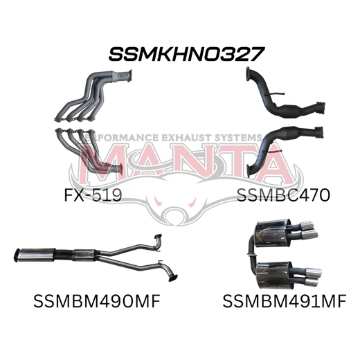 Holden Commodore VF V8 Sedan Wagon 2.5in With Extractors Muffler/Muffler product image