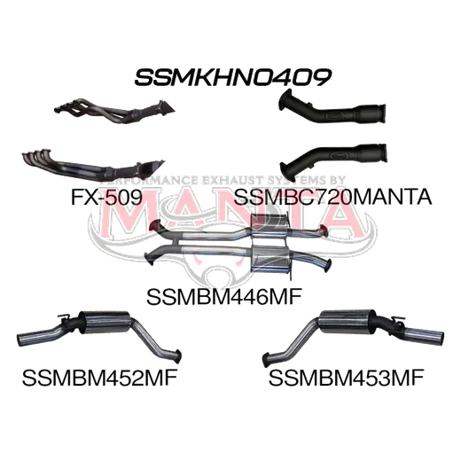 HSV VY VZ Maloo 3in Dual With 1 3/4 in Extractors Muffler/Muffler product image