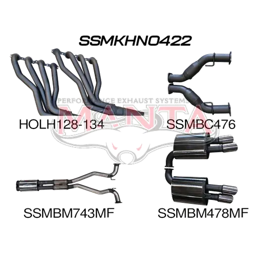 Holden Commodore VE V8 Sedan Wagon 3in With 1 3/4 in Extractors Muffler/Muffler product image