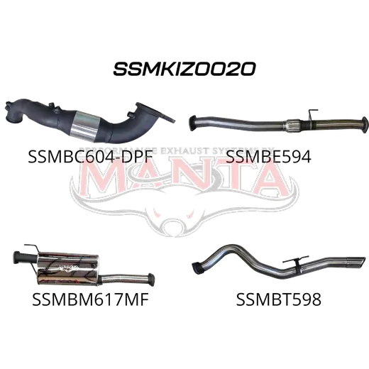 Isuzu D-Max 2020 ON 3.0L TURBO BACK WITH CAT & MUFFLER product image