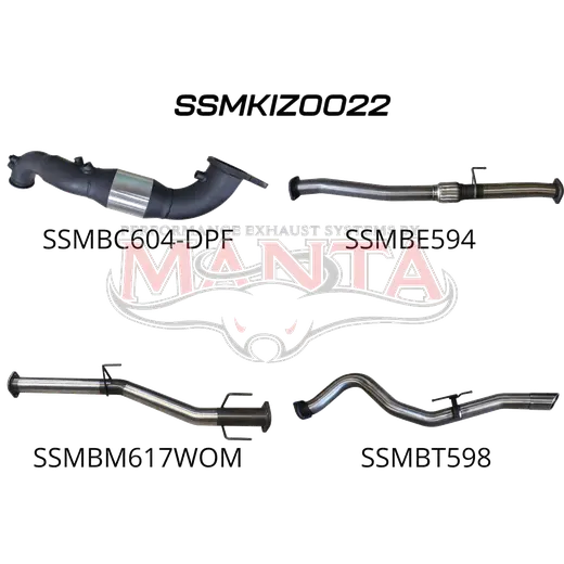 Isuzu D-Max 2020 ON 3.0L TURBO BACK WITH CAT & WITHOUT MUFFLER product image