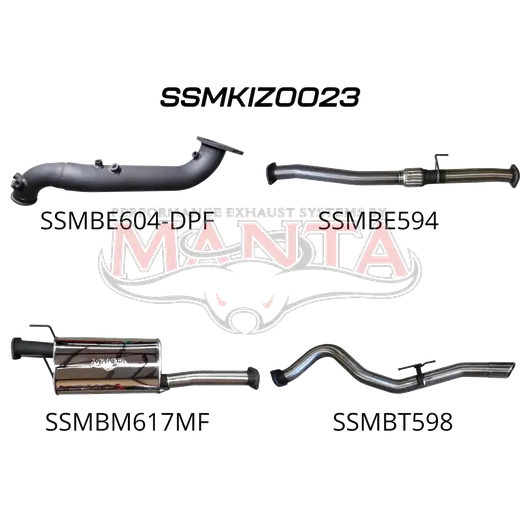 Isuzu D-Max 2020 ON 3.0L TURBO BACK WITHOUT CAT & WITH MUFFLER product image