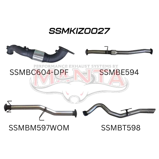 Isuzu D-Max Jan 2017 - 2020 3.0L TURBO BACK WITH CAT & WITHOUT MUFFLER product image