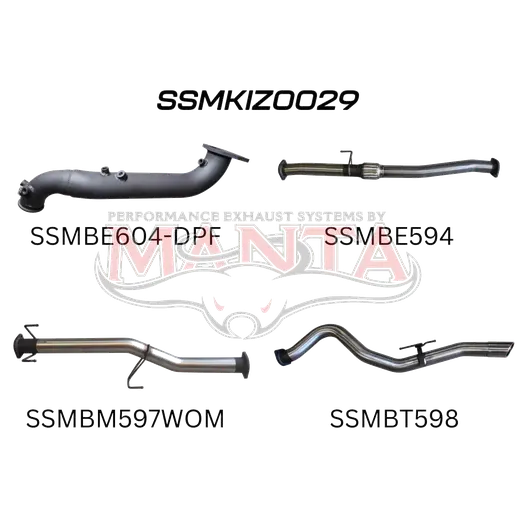 Isuzu D-Max Jan 2017 - 2020 3.0L TURBO BACK WITHOUT CAT & WITHOUT MUFFLER product image
