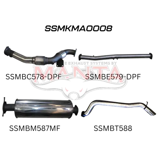 Mazda BT50 DPF 3.2L WITH Cat, Muffler product image