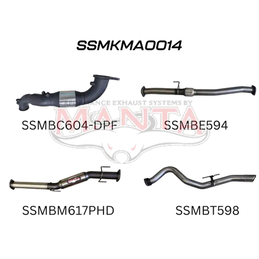 Mazda BT50 2020 ON 3.0L TURBO BACK WITH CAT & HOTDOG product image