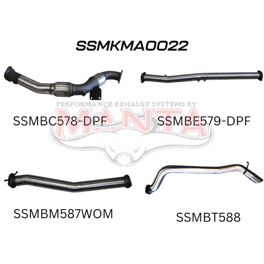Mazda BT50 DPF 3.2L WITH CAT & WITHOUT MUFFLER product image