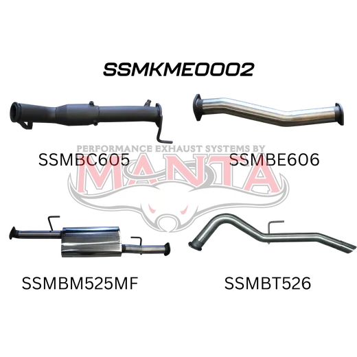 Mercedes X-Class 2.3L 3in Turbo Back Exhaust System With Cat & Muffler product image