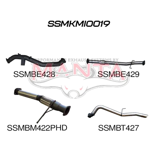 Mitsubishi TRITON MQ 3in TURBO BACK WO/Cat, Hotdog product image