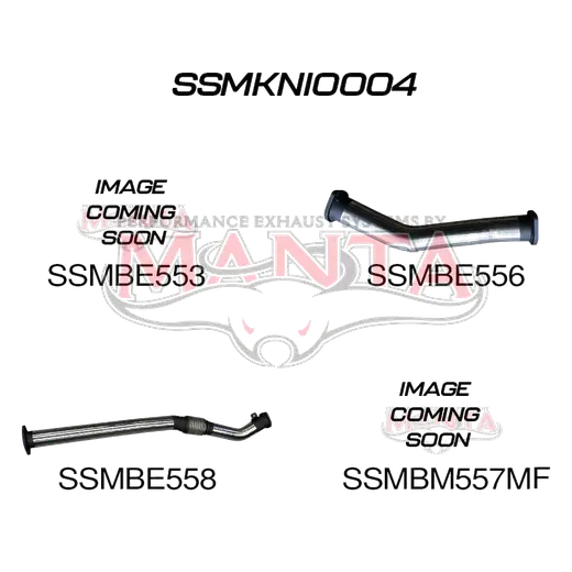 Nissan Navara D22 2.5L 3in Exhaust Without Cat, with Muffler product image