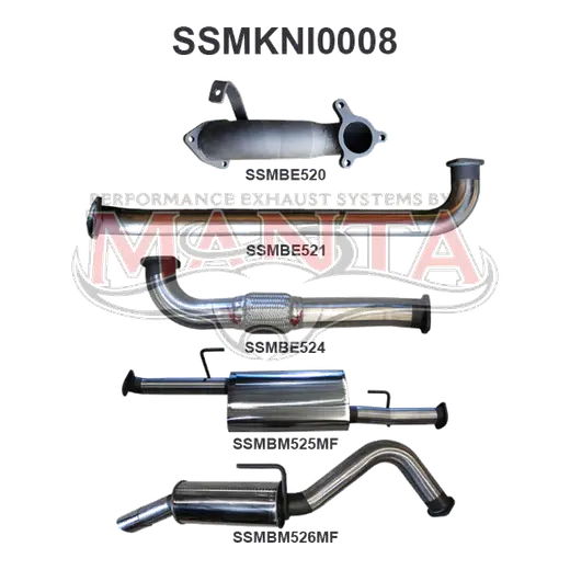 Nissan Navara D40 2.5L MAN 05 - 07 Without Cat R MUFF product image