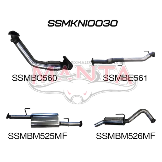 Nissan Navara D40 3.0L 550 V6 With Cat R Muffler product image