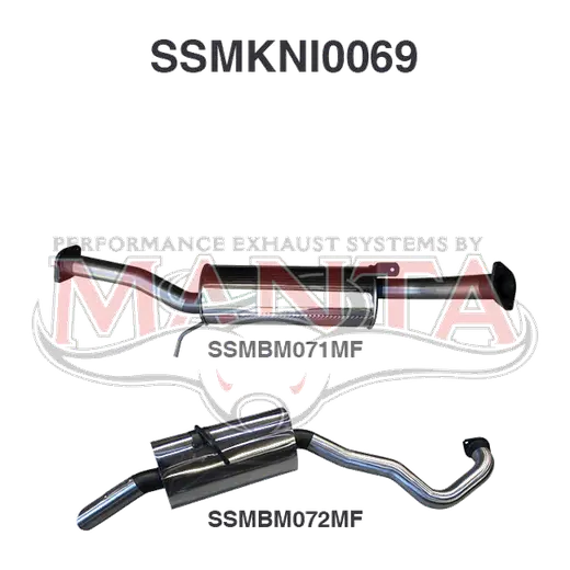 Nissan Patrol GU 4.5L 2.5in System Off E- Pipe Muffler & Muffler product image