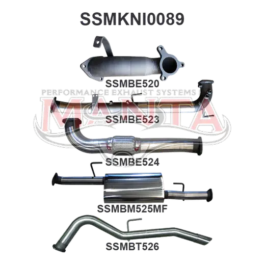 Nissan Navara D40 2.5L Auto 05 - 07 Cat & DPF Replacement With Rear Tailpipe product image
