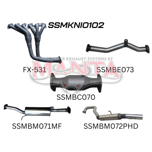 Nissan Patrol GU 4.8L Full System with Centre Muffler & Rear Hotdog product image