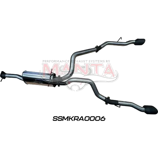 RAM DT 1500 5.7L V8 & 3.0L 6 Cyl (SO) 3in Single Into Twin, Cat Back Exhaust, With 5in Black Tips product image