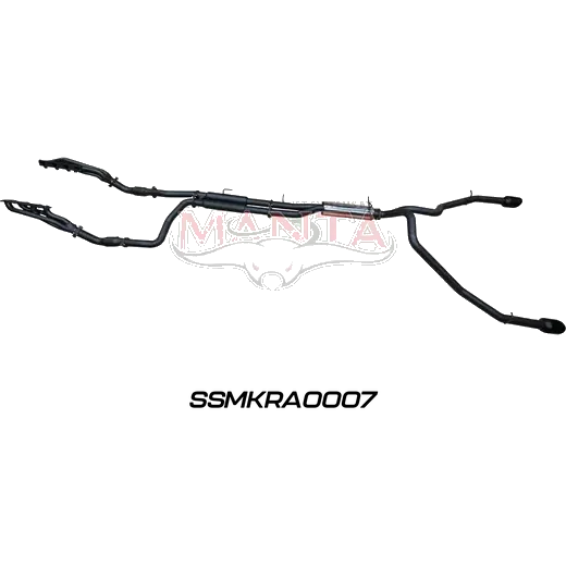 RAM DT 1500 5.7L V8 3in Twin Full Exhaust, Extractors And Cats, With 5in Black Tips product image