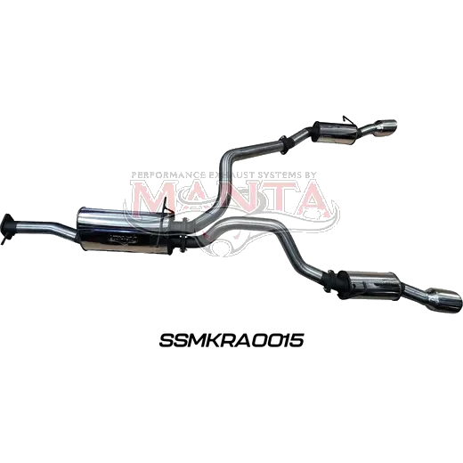 RAM DT 1500 5.7L V8 & 3.0L 6 Cyl (SO) 3in Twin Cat Back Exhaust, Rear Muffler With 5in Chrome Tips product image