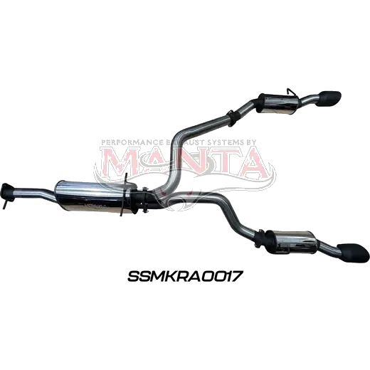 RAM DT 1500 5.7L V8 & 3.0L 6 Cyl (SO) 3in Twin Cat Back Exhaust, Rear Mufflers With 5in Black Tips product image