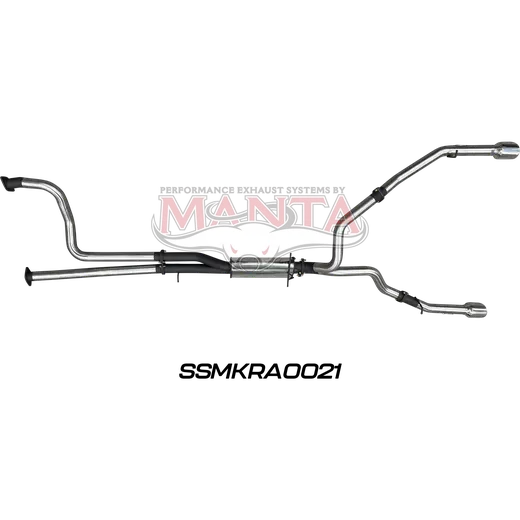 RAM TRX 6.2L V8 3in Twin Cat Back Exhaust With 5in Chrome Tips product image