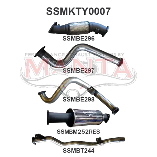 Toyota Landcruiser VDJ79 V8 S/Cab Ute 3in NO Cat With Muffler product image