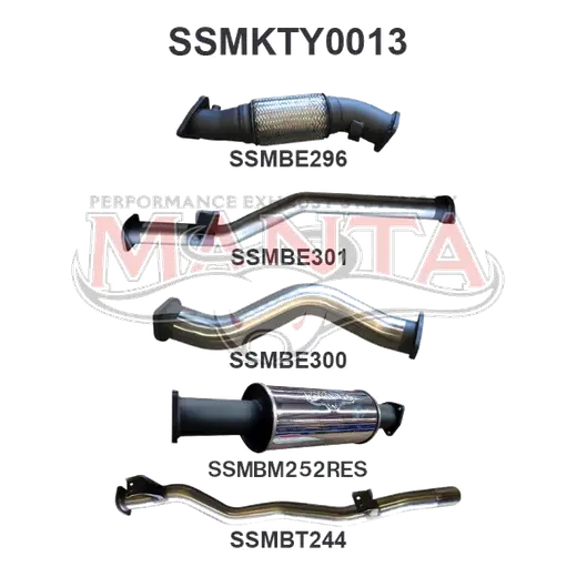 Toyota Landcruiser VDJ79 V8 D/Cab Ute 3in NO Cat With Muffler product image