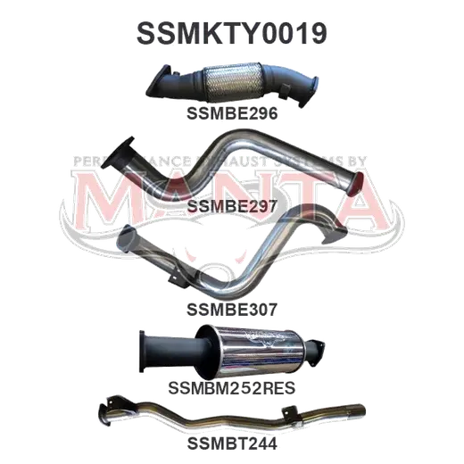 Toyota Landcruiser VDJ78 V8 Troop Carrier 3in NO Cat With Muffler product image