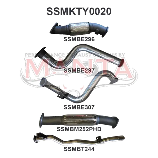 Toyota Landcruiser VDJ78 V8 Troop Carrier 3in NO Cat With Hotdog product image